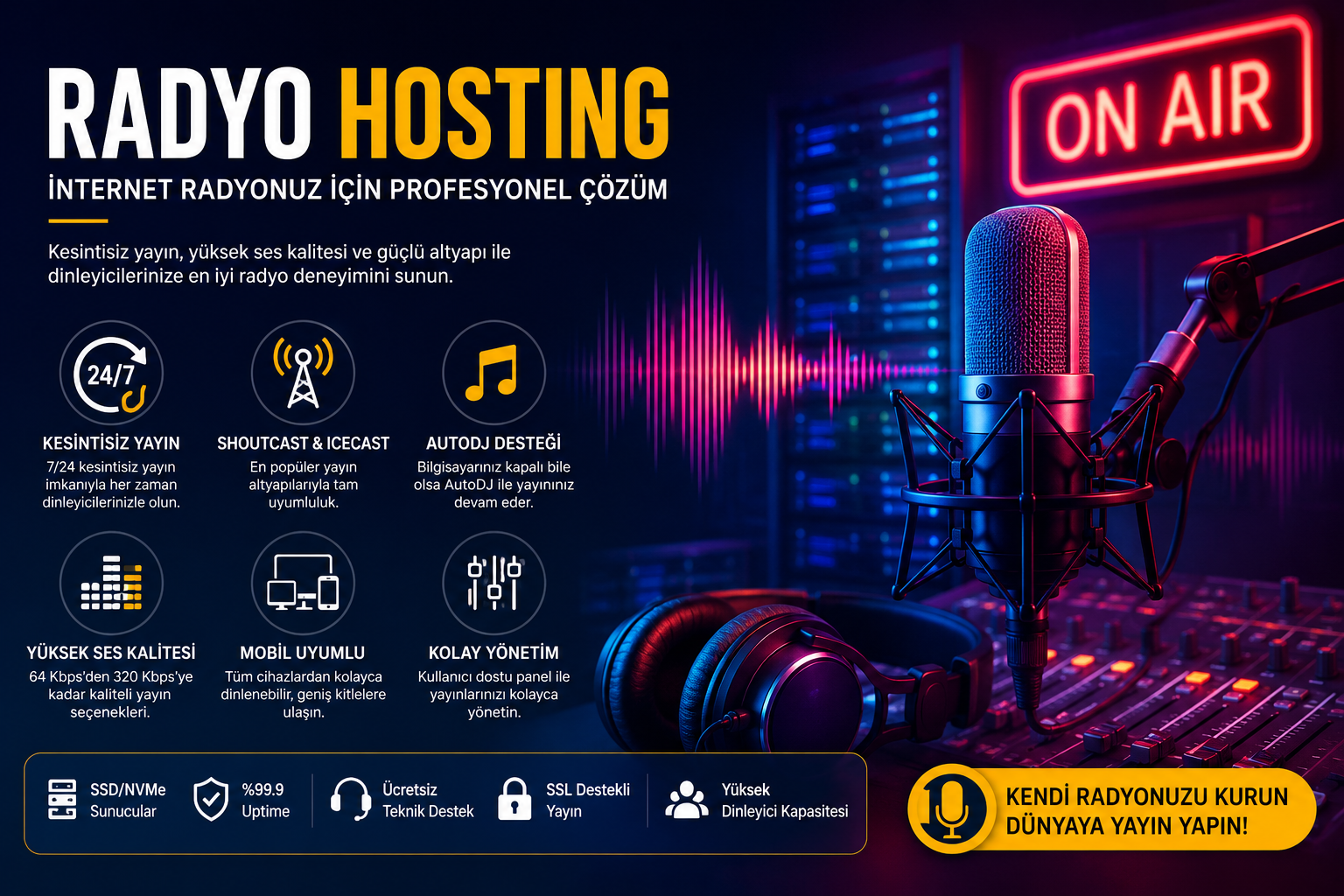 Kesintisiz Yayıncılığın Adresi: haswbh.com ile Profesyonel Radyo Hosting